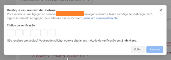 Phone number send message example